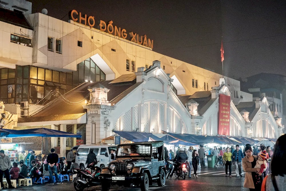 Dong Xuan Market offers a lively shopping experience with a wide variety of wholesale goods and local specialties